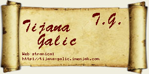 Tijana Galić vizit kartica
